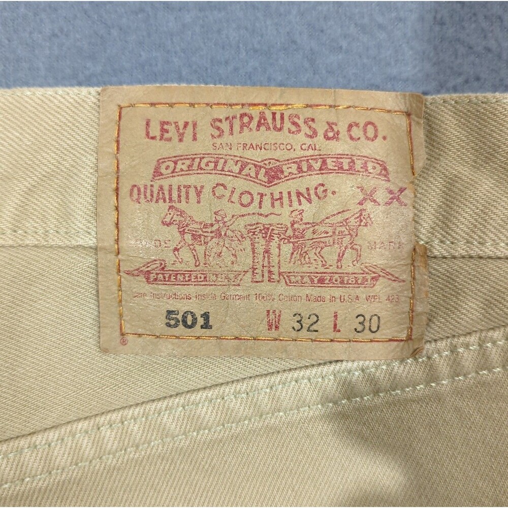 Levi's Vtg Jeans Men's 32x30 Fits 31x30 Tan 501 Straight Made In USA Y2K